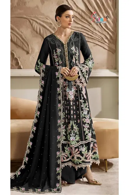 Sf 5538 By Shree Chiffon Embroidery Pakistani Salwar Suit Wholesale Price In Surat